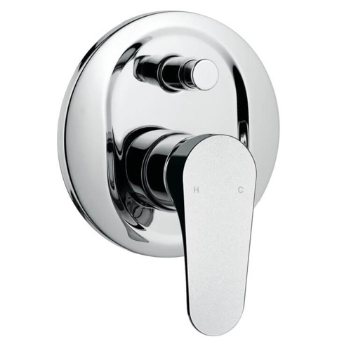 Contemporary Built-In Bath Shower Diverter In Brass, Rough-In Valve Included Remer L09US